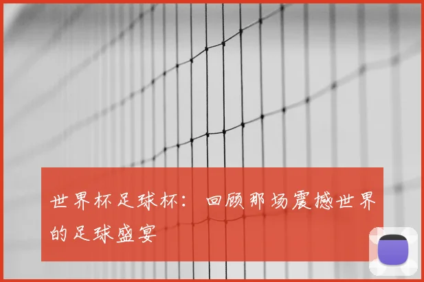 世界杯足球杯：回顾那场震撼世界的足球盛宴